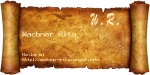 Wachner Rita névjegykártya